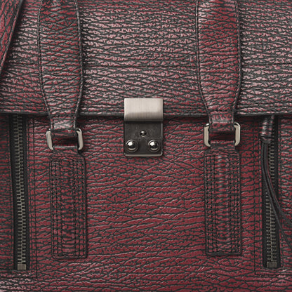 3.1 Phillip Lim 3.1 Textured Calfskin Medium Pashli Satchel Black Red 9 of 9