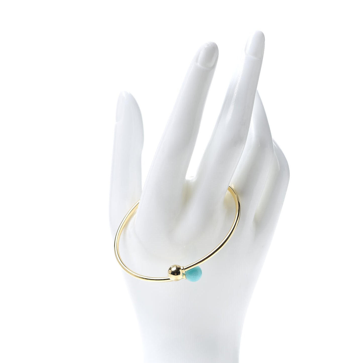 18K Yellow Gold Amazonite 8mm HardWear Ball Bypass Bracelet