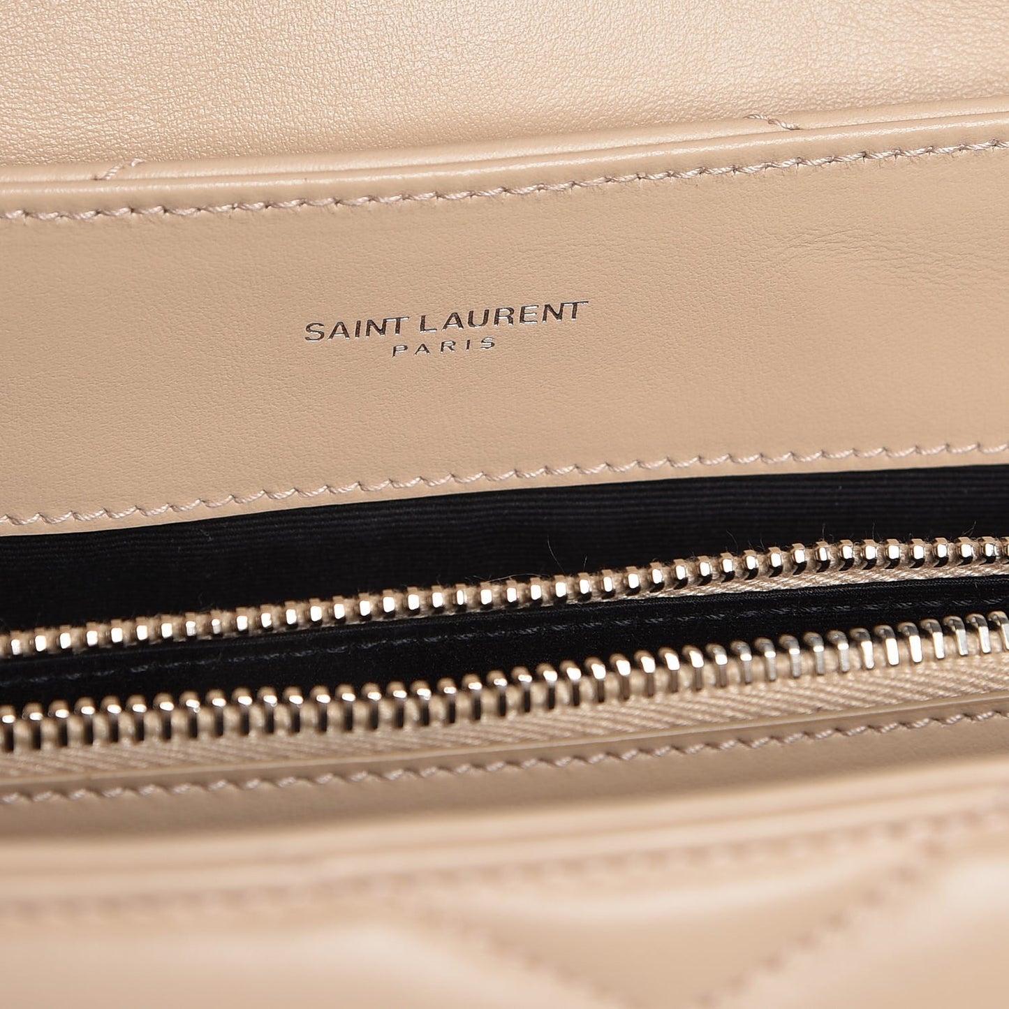 Calfskin Y Quilted Monogram Medium Loulou Chain Satchel Nude Powder