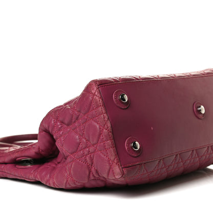 Christian Dior Lambskin Cannage Chri Chri Tote Fuchsia 9 of 24