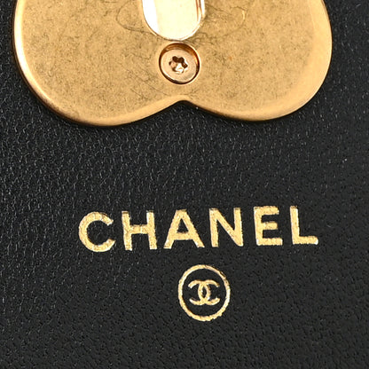 Chanel Lambskin Plexiglass Quilted Coco Love Clutch With Chain Black 6 of 11