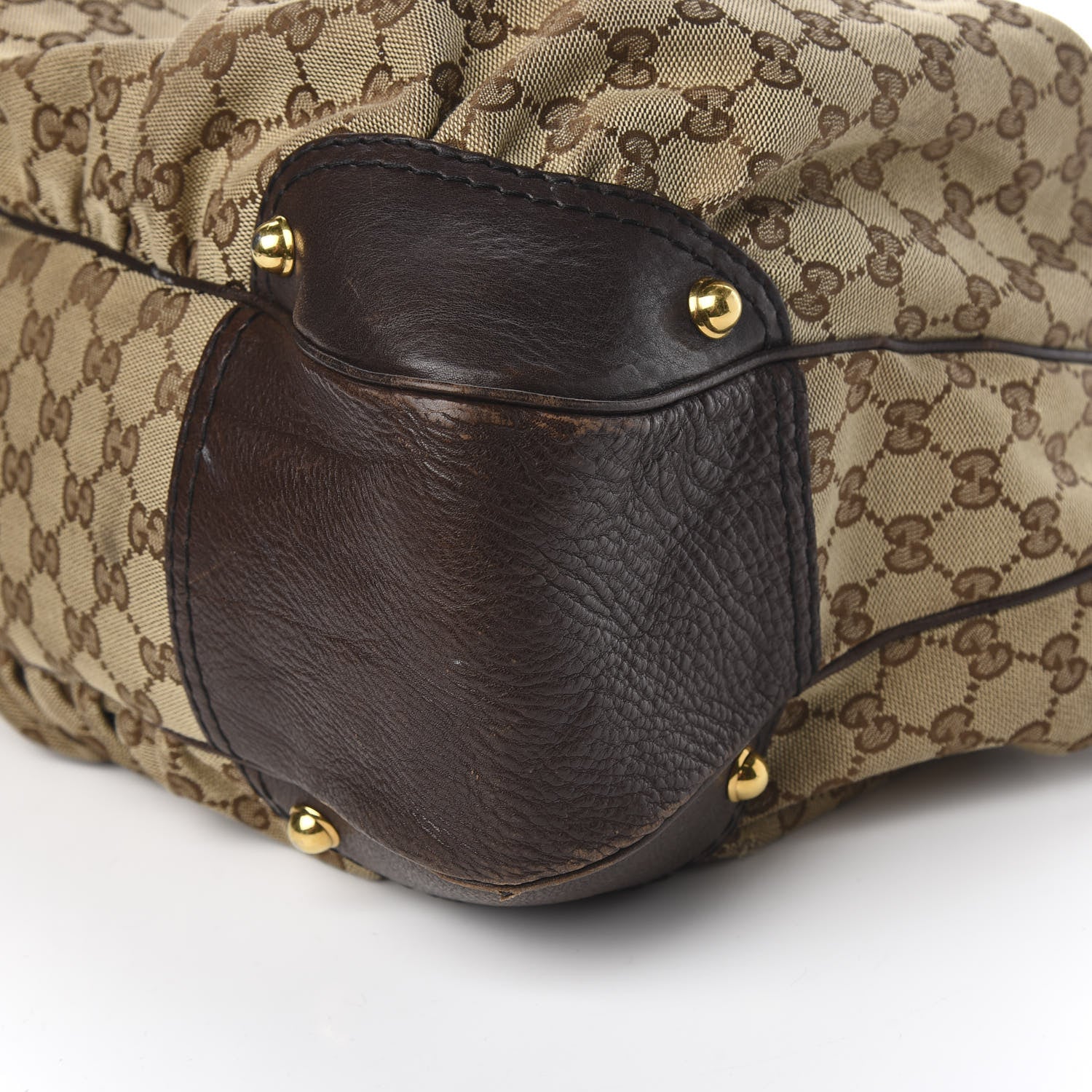 Gucci Monogram Large Jockey Hobo Dark Brown 9 of 11