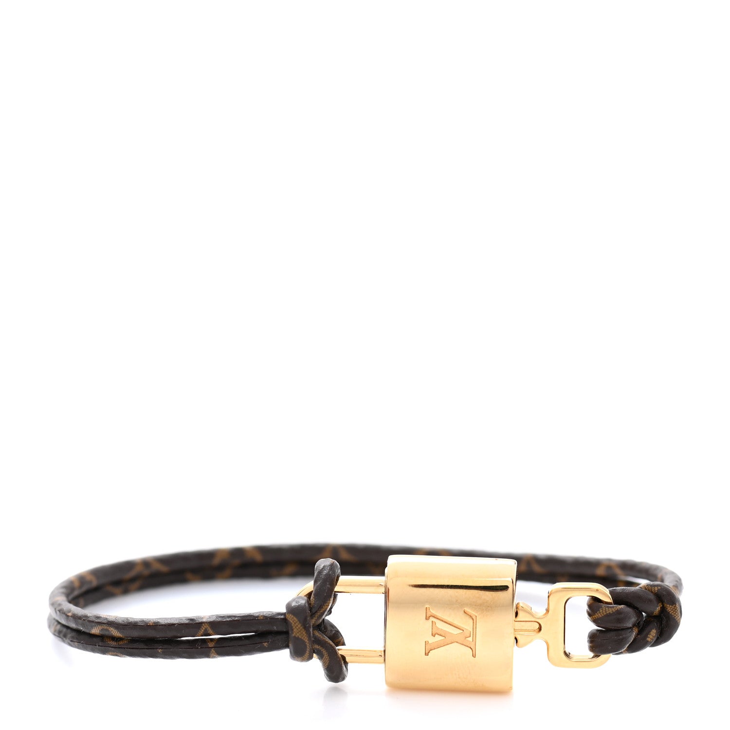 Louis Vuitton Monogram LV Padlock Bracelet 17 1 of 6
