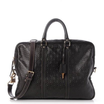 Gucci Guccissima Medium Briefcase Chocolate 1 of 10