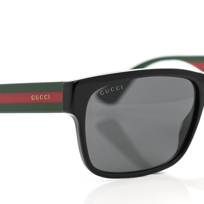 Gucci Acetate Square Frame Web Sunglasses GG0340S Black 8 of 10