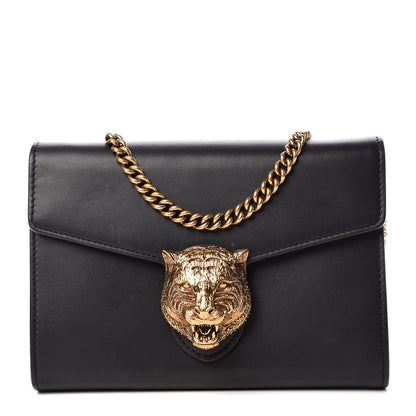 Gucci Calfskin Animalier Chain Wallet Black 1 of 14