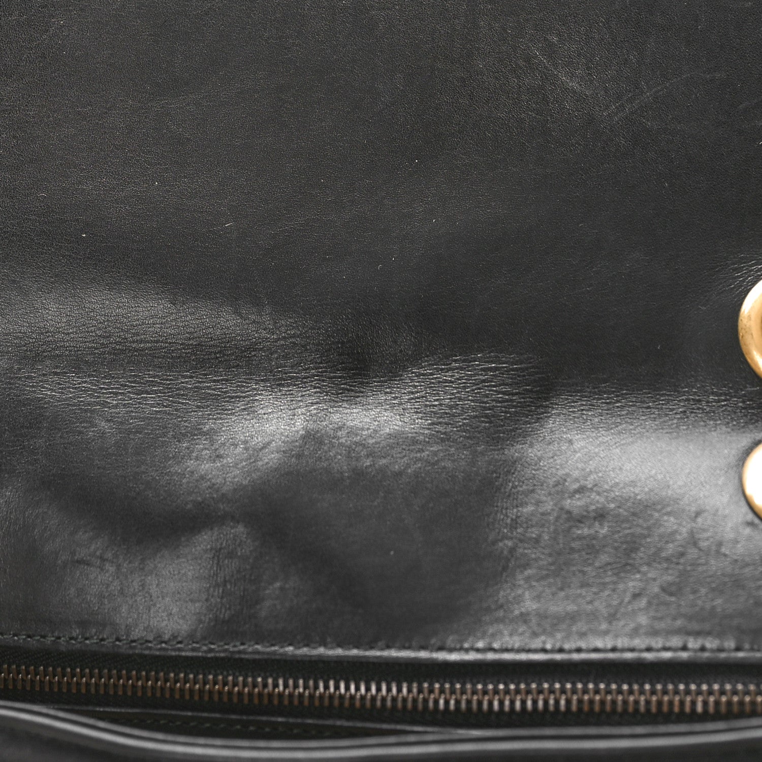 Gucci Calfskin Matelasse Medium GG Marmont Shoulder Bag Black 10 of 13