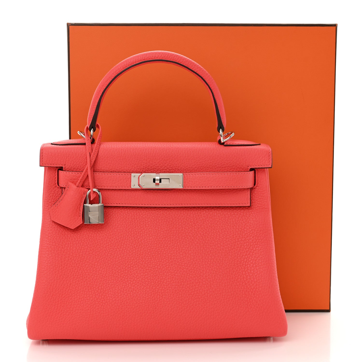 Hermes Taurillon Clemence Kelly Retourne 28 Rose Texas 11 of 11