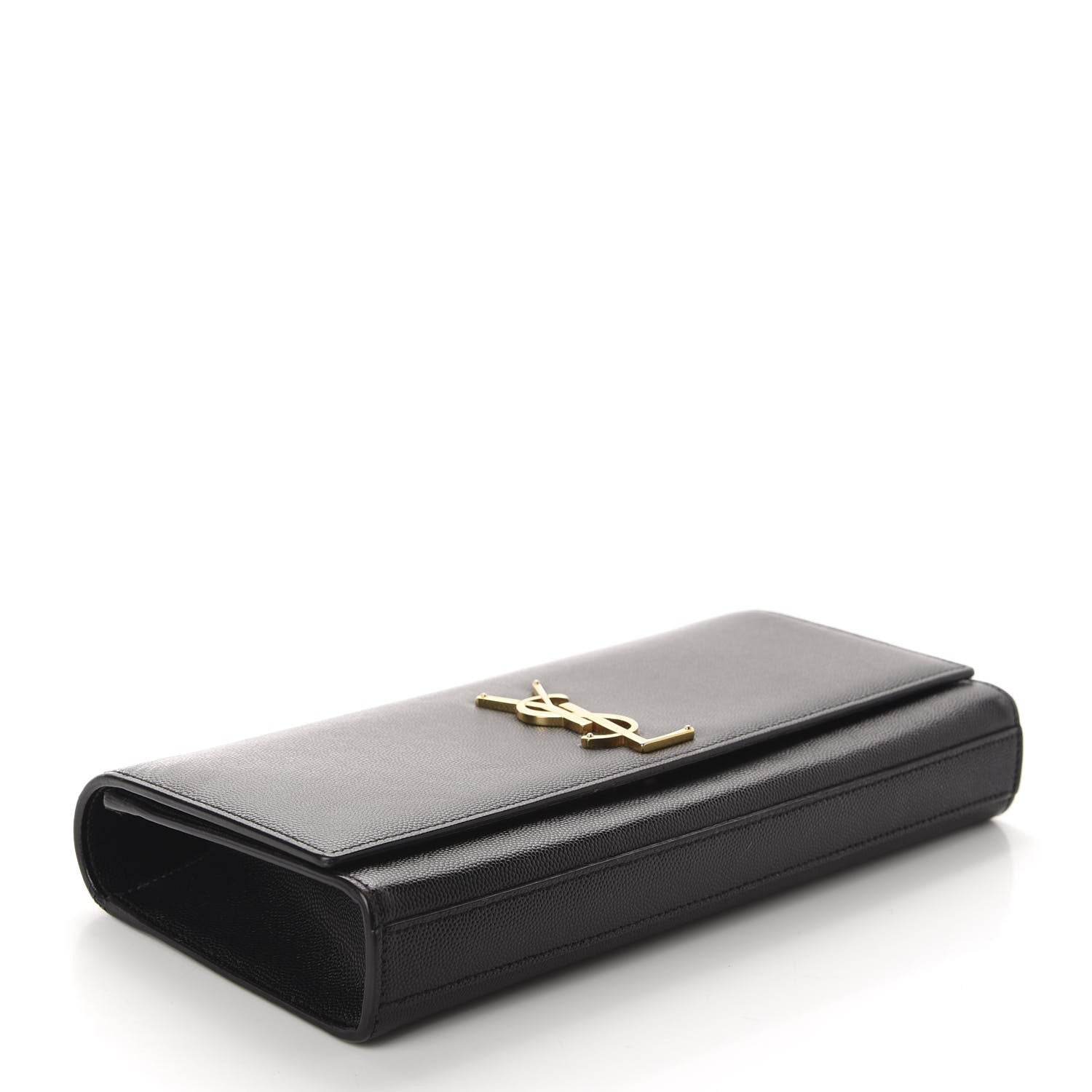 Saint Laurent Grain De Poudre Monogram Cassandre Clutch Black 4 of 10