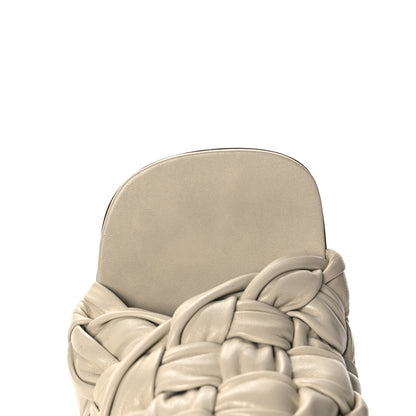 Bottega Veneta Shiny Nappa Intrecciato The Board Sandals 38 Wax 8 of 10
