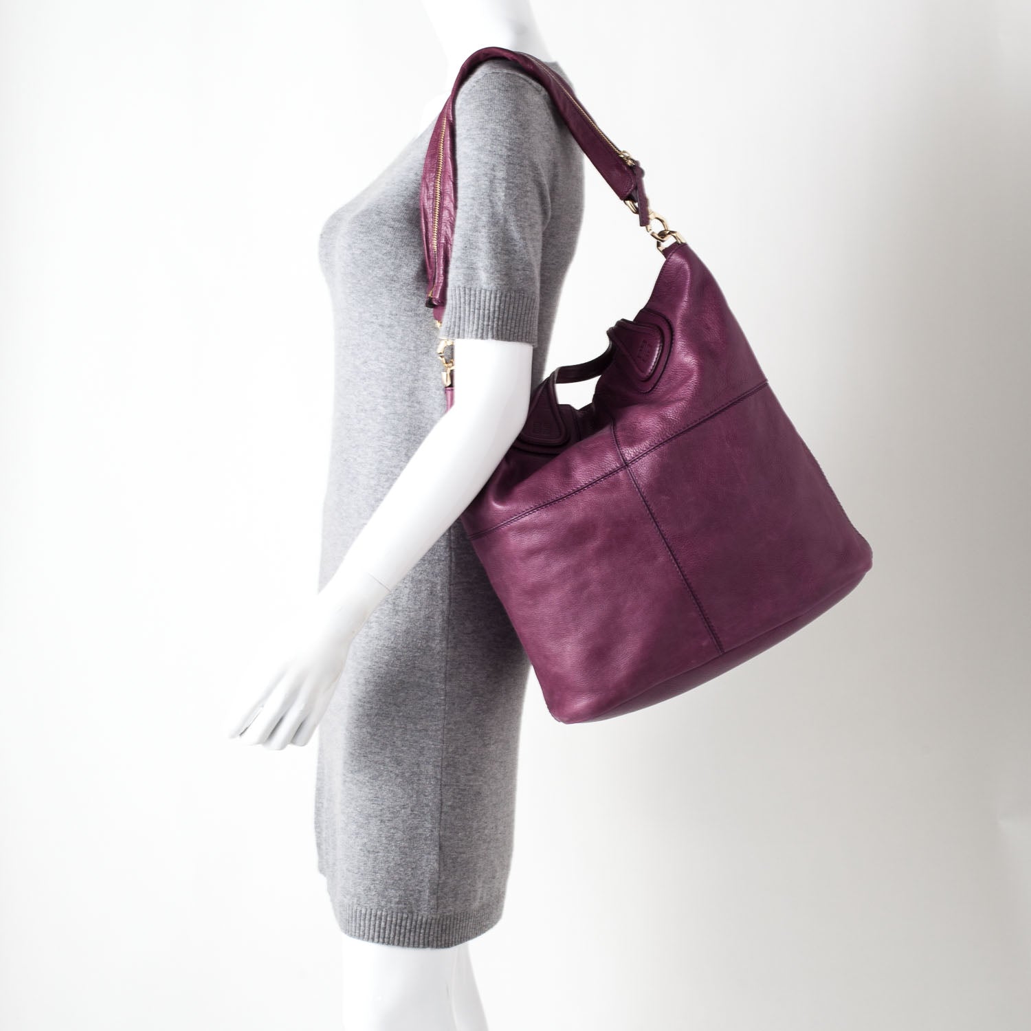 Givenchy Lambskin North South Nightingale Aubergine 2 of 9
