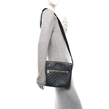 Gucci Guccissima Signature Small Messenger Bag Black 2 of 11
