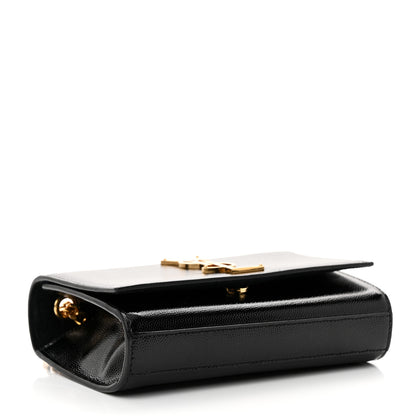Saint Laurent Grain De Poudre Small Monogram Kate Satchel Black 4 of 10