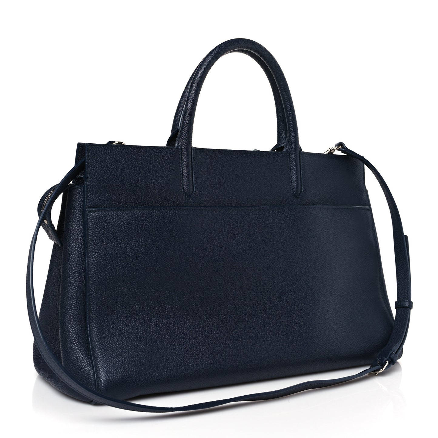 Calfskin Medium Rive Gauche Cabas Navy Blue