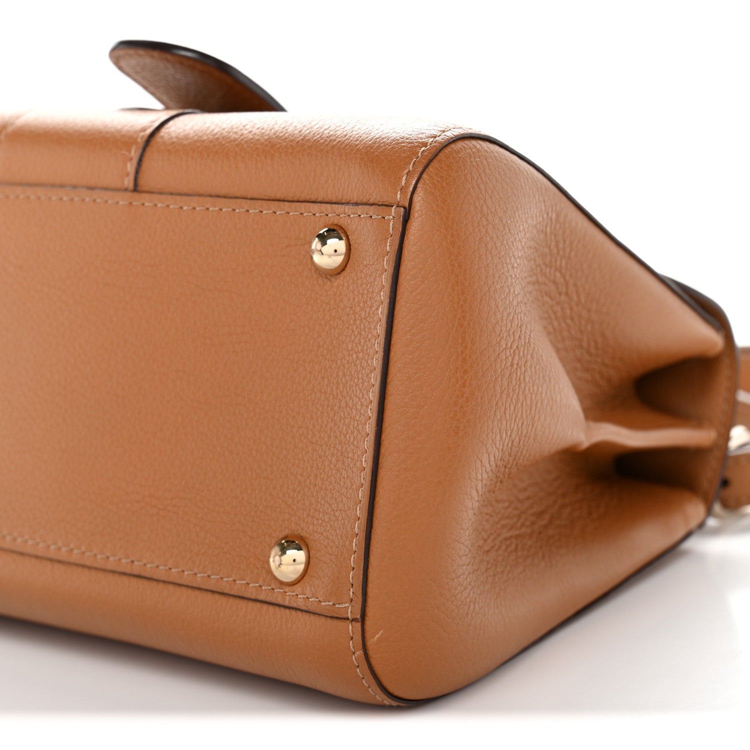 Delvaux Grained Calfskin Mini Brillant Satchel Natural 11 of 12