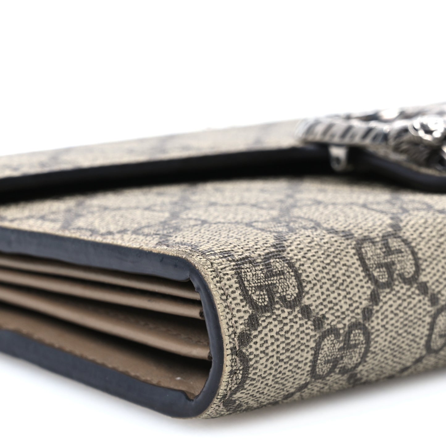 GG Supreme Monogram Mini Dionysus Chain Wallet Beige Taupe