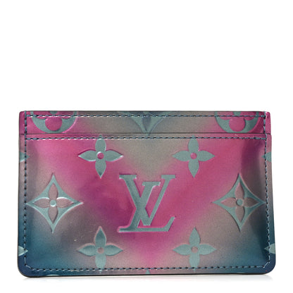 Louis Vuitton Metallic Vernis Degrade Card Holder Blue Pink 1 of 7