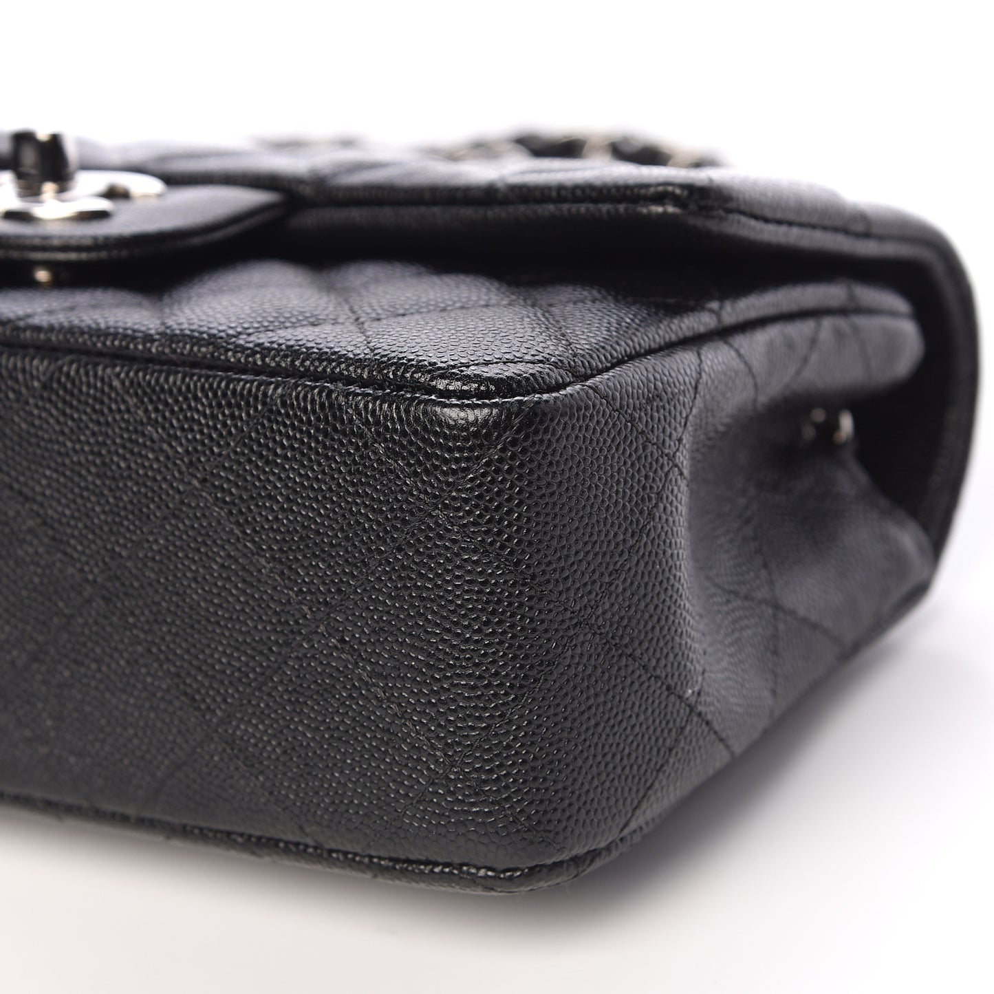 Caviar Quilted Mini Rectangular Flap Black