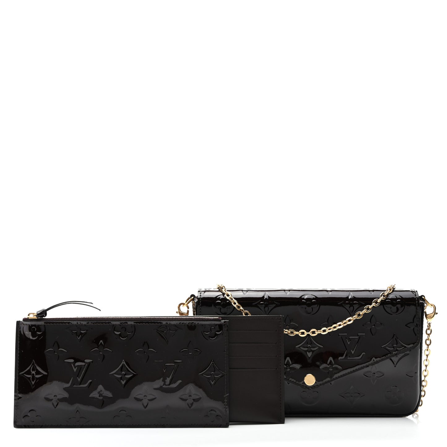 Vernis Pochette Felicie Chain Wallet Amarante