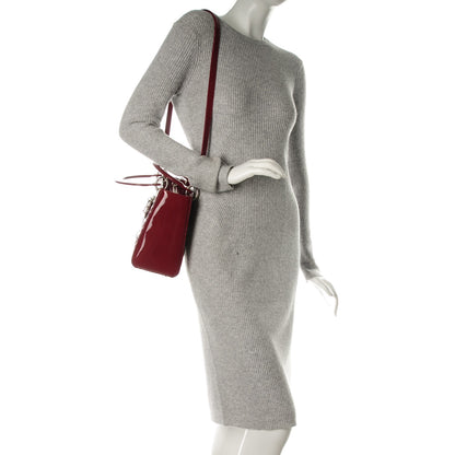 Christian Dior Patent Cannage Medium Lady Dior Red 2 of 6