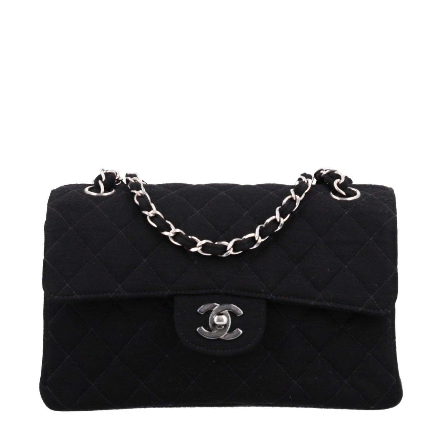 Chanel Jersey Double Sided Jumbo Flap Black 1 of 11