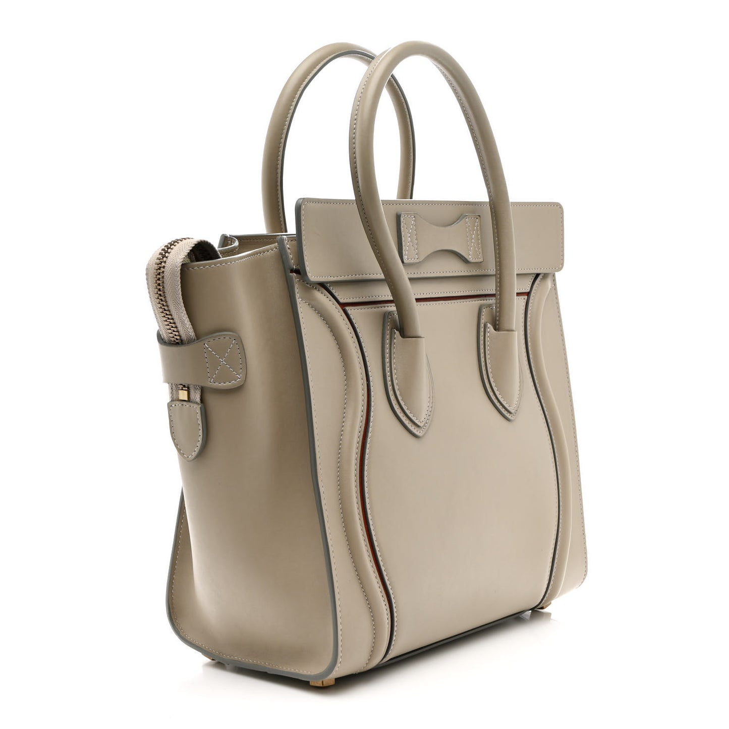 Smooth Calfskin Interstice Micro Luggage Quartz