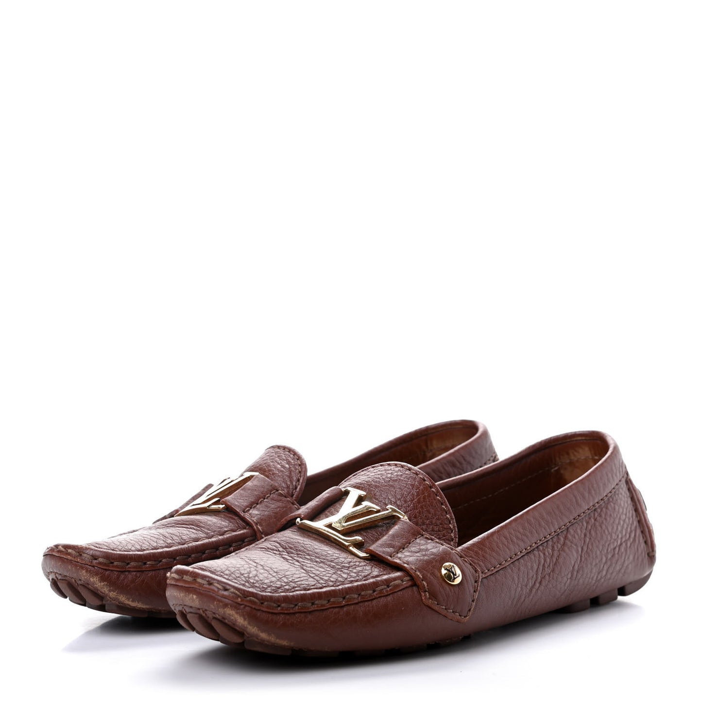 Calfskin Monte Carlo Moccasin Loafers 37 Brown