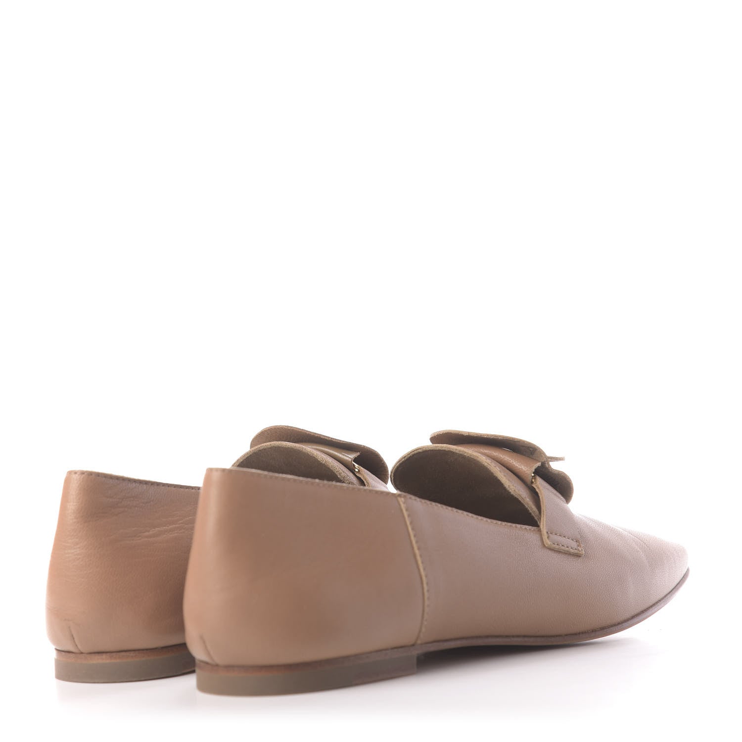 Hermes Supple Goatskin Womens Time Loafers 37 Havane 4 of 10