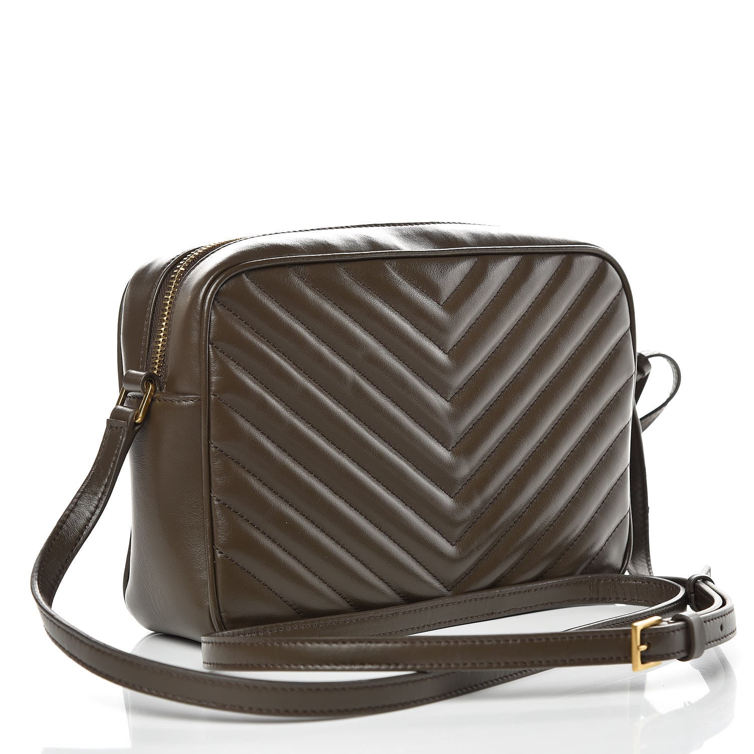 Saint Laurent Calfskin Matelasse Monogram Lou Camera Bag Faggio 3 of 9