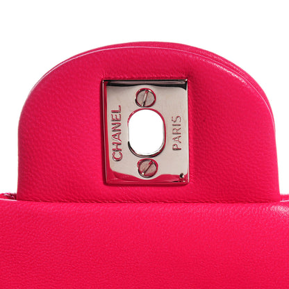 Chanel Lambskin Quilted Mini Flap Dark Pink 6 of 10