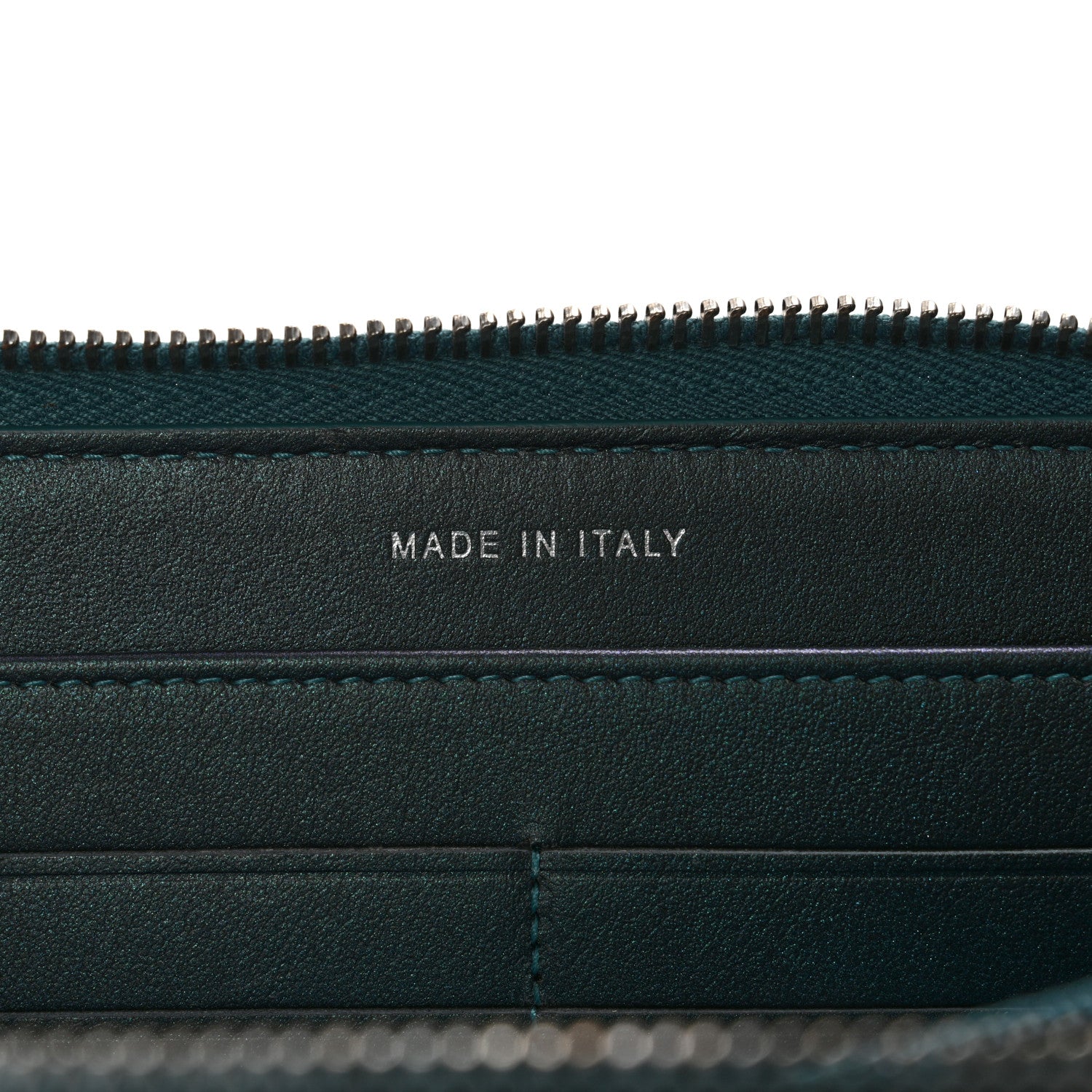 Chanel Iridescent Caviar Quilted Medium Filigree Zip Around Wallet Dark Turquoise 6 of 10