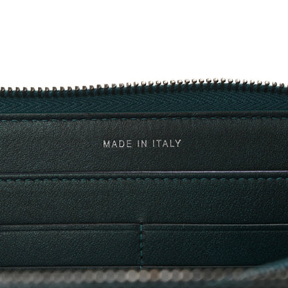 Chanel Iridescent Caviar Quilted Medium Filigree Zip Around Wallet Dark Turquoise 6 of 10