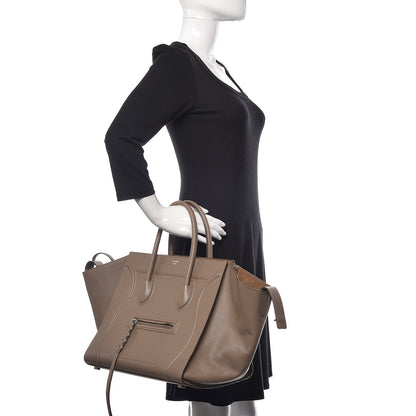 Celine Grained Calfskin Medium Phantom Luggage Taupe 2 of 9