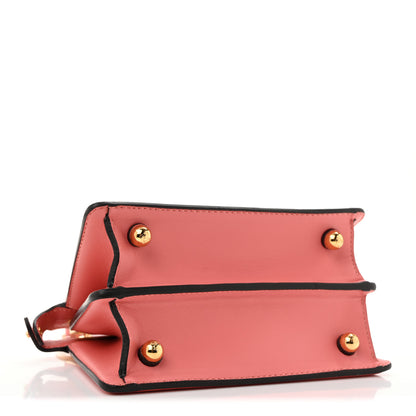 Fendi Shiny Nappa Petite Peekaboo I SEE U Satchel Rosa Pesca 4 of 12