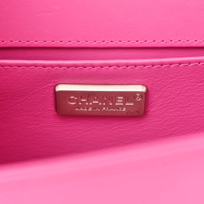 Chanel Matte Snakeskin Medium Boy Flap Pink 6 of 11