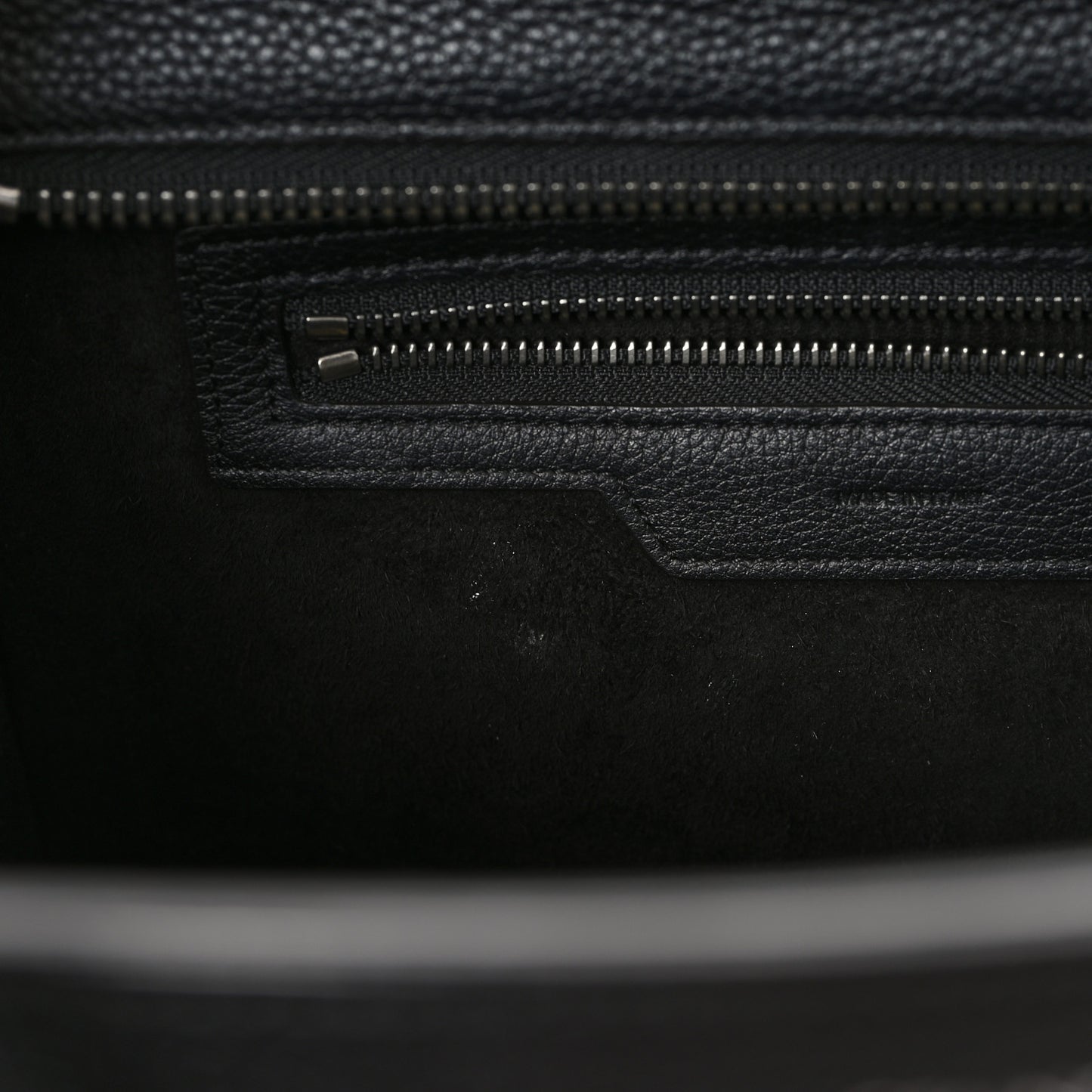 Drummed Calfskin Micro Luggage Black