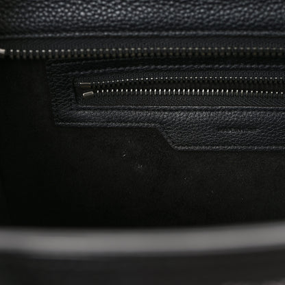 Celine Drummed Calfskin Micro Luggage Black 10 of 11