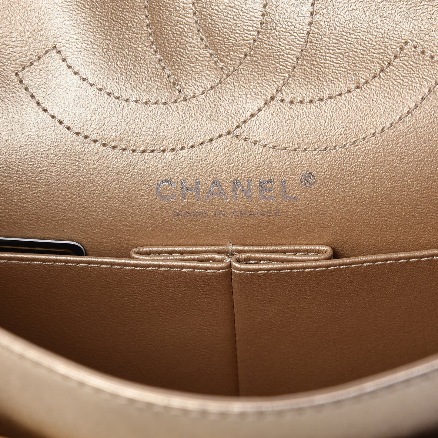 Metallic Calfskin Quilted 2.55 Reissue 226 Flap Gold