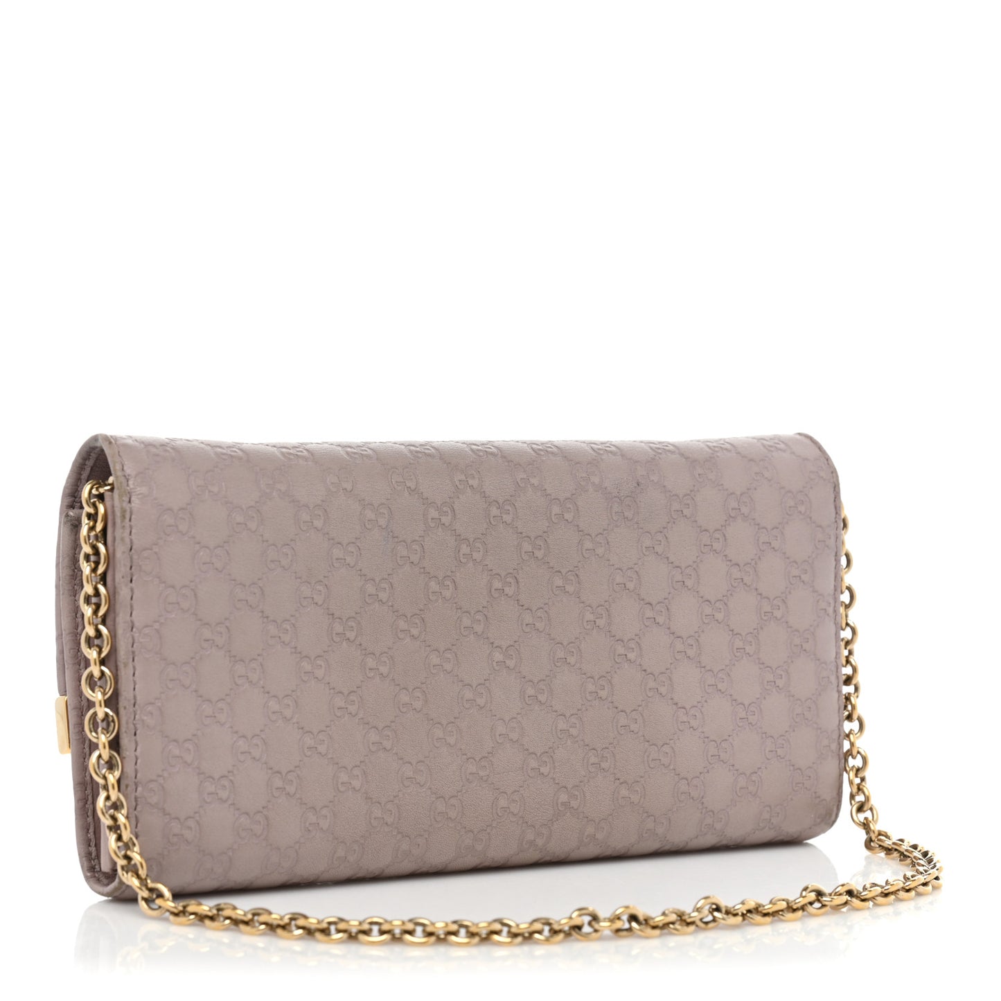 Soft Microguccissima Dice Chain Wallet Mauve