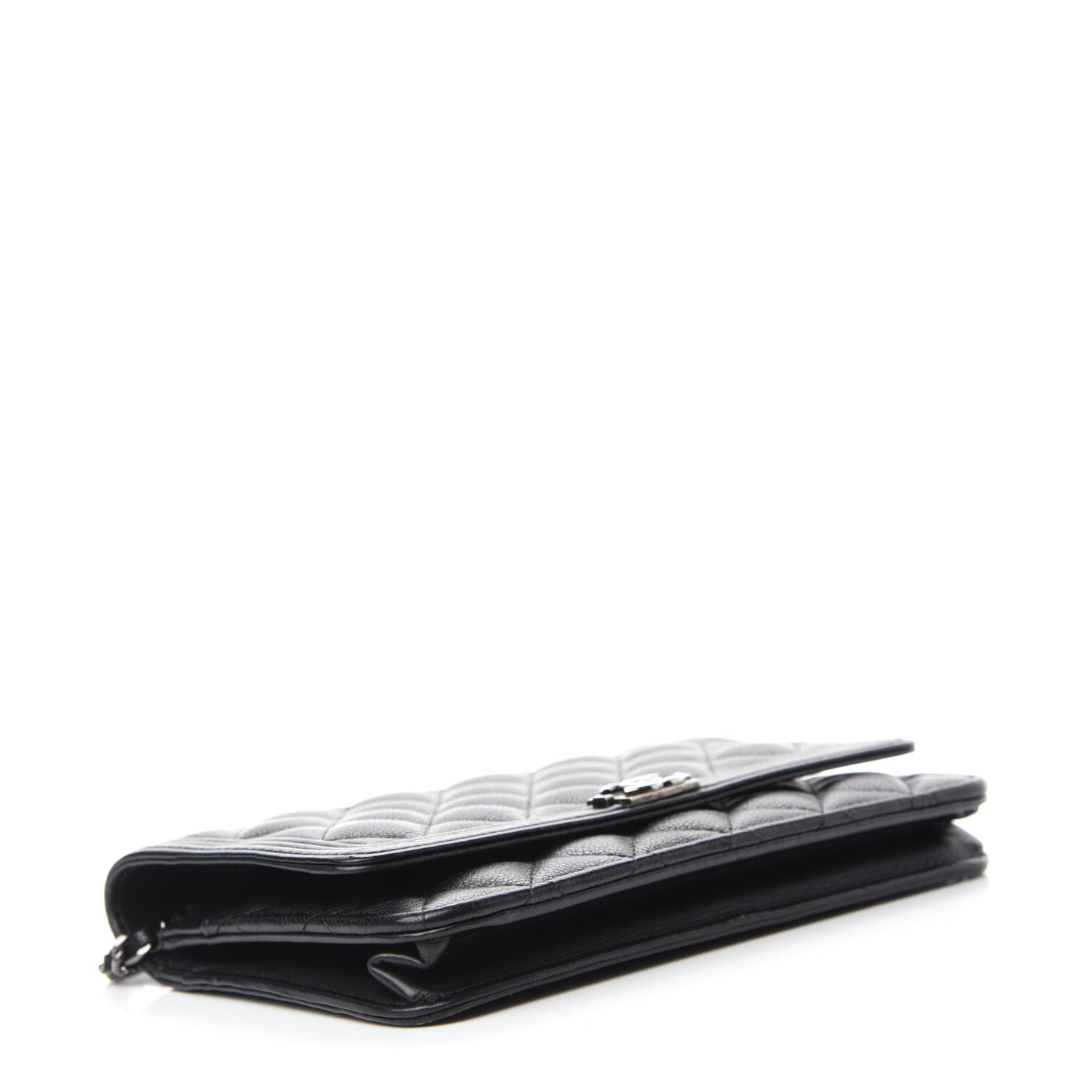 Chanel Calfskin Quilted Boy Wallet On Chain WOC Black 4 of 15