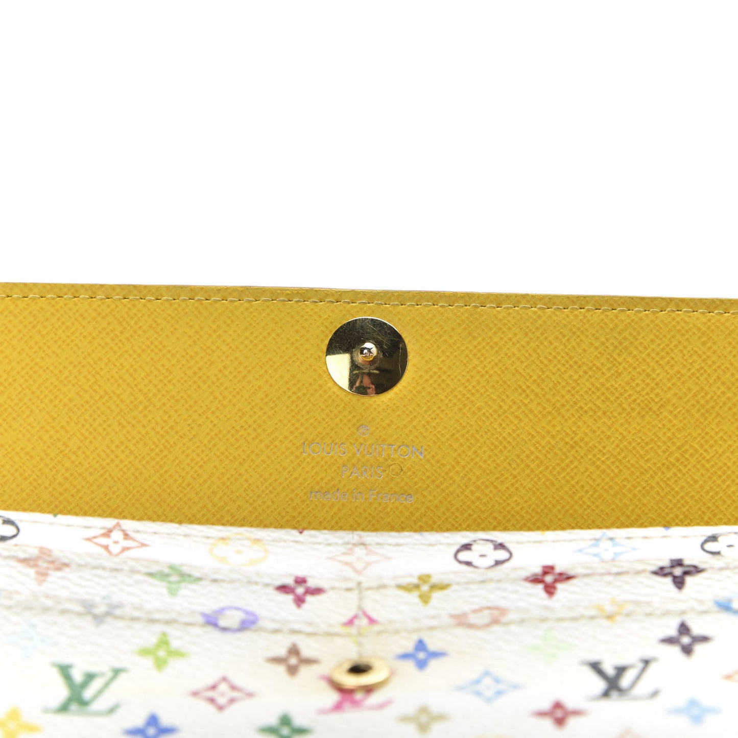 Monogram Multicolor Sarah Wallet White Citron