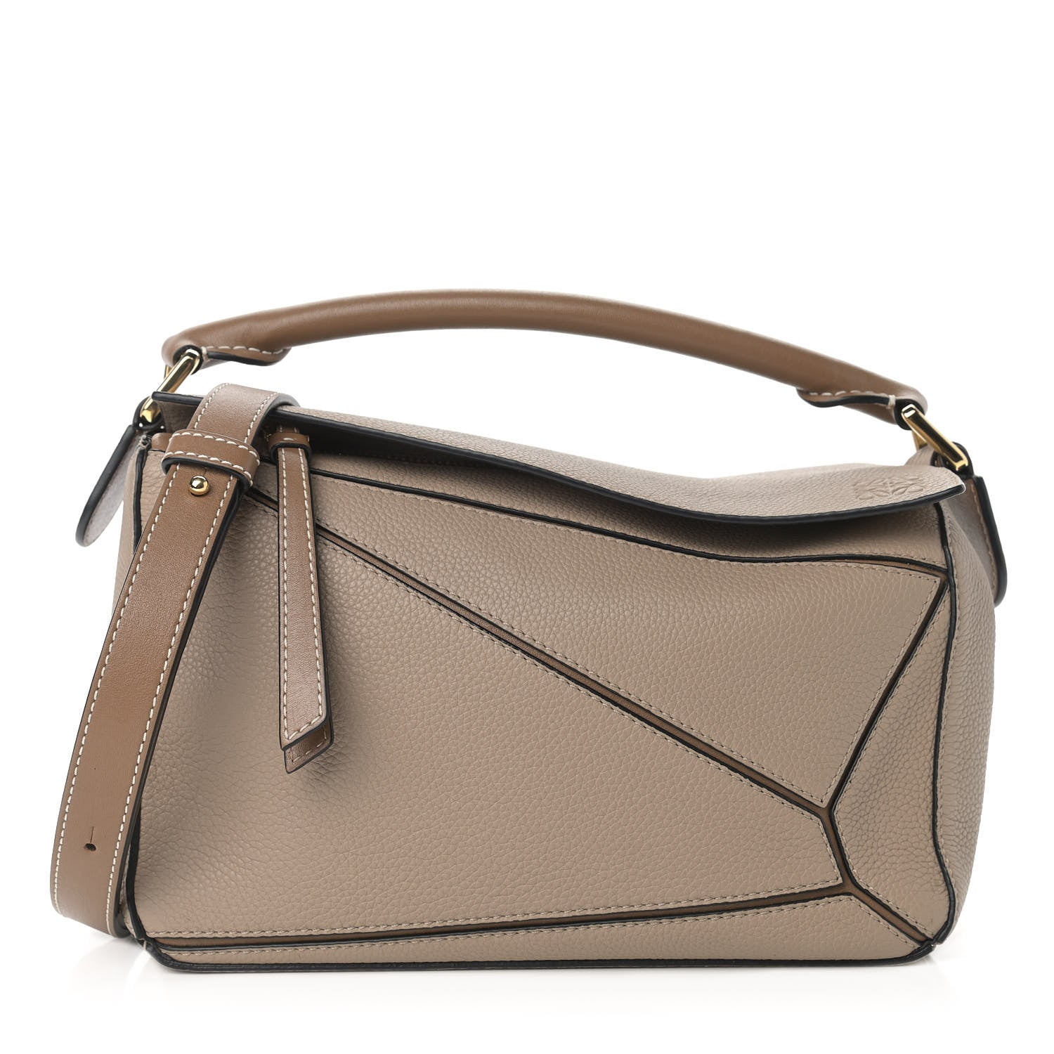 Loewe Grained Calfskin Small Puzzle Bag Sand Mink 1 of 9