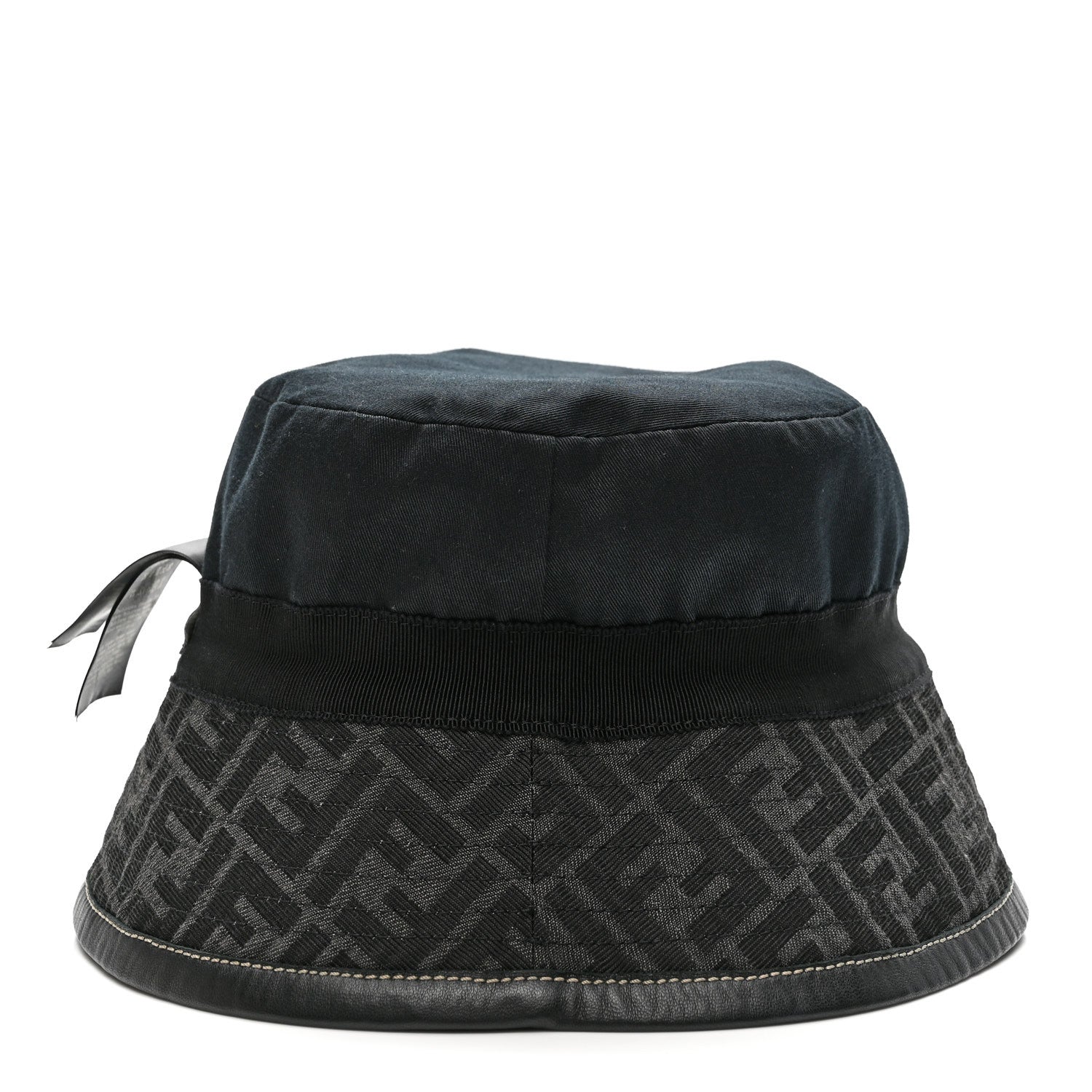 Fendi Fabric Jacquard FF Bucket Hat L Black 15 of 17