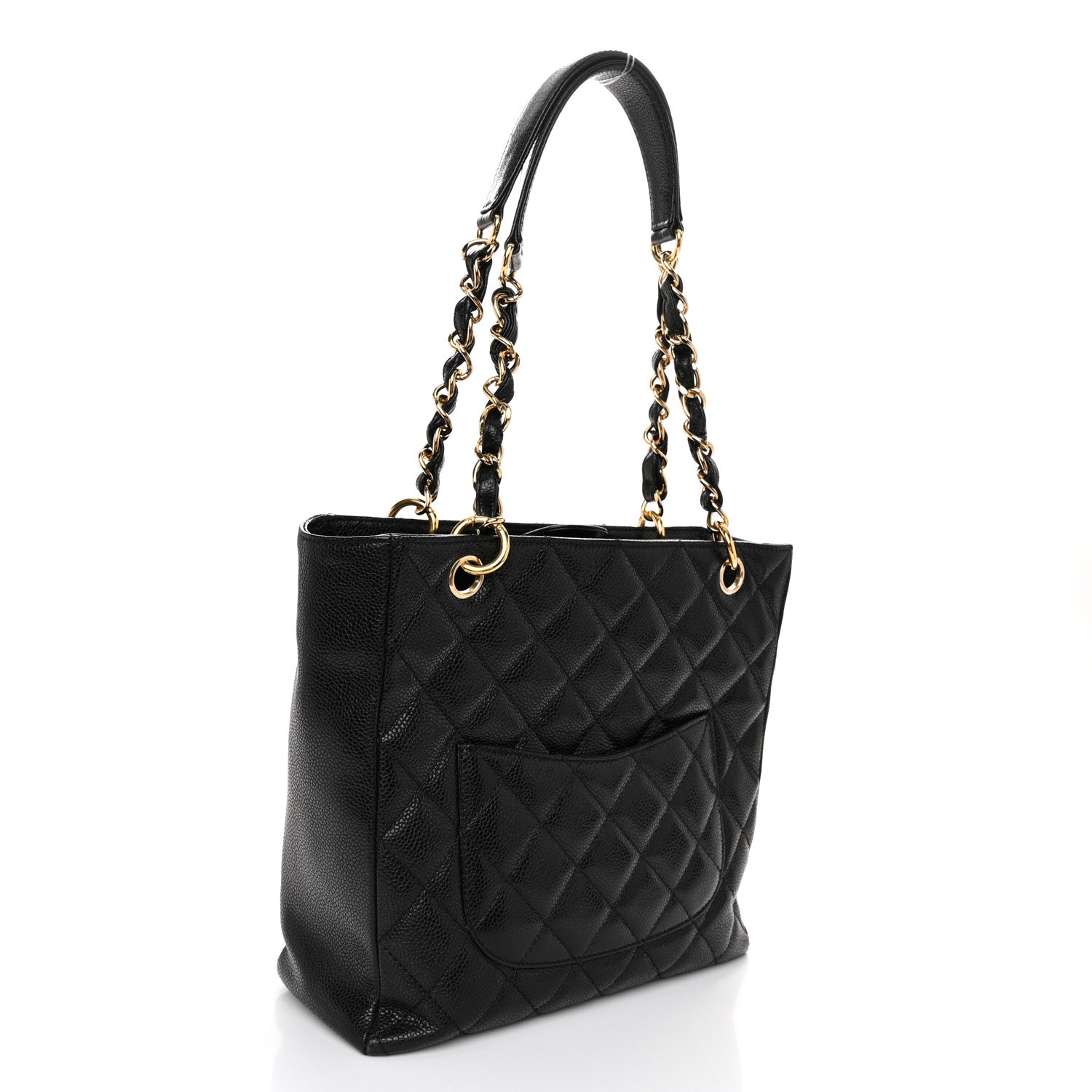 Chanel Caviar Quilted Petit Shopping Tote PST Black 3 of 10