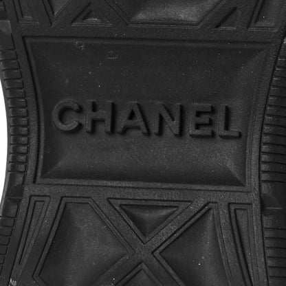Chanel Velvet Calfskin Mixed Fibers CC Sneakers 38 Black 7 of 8