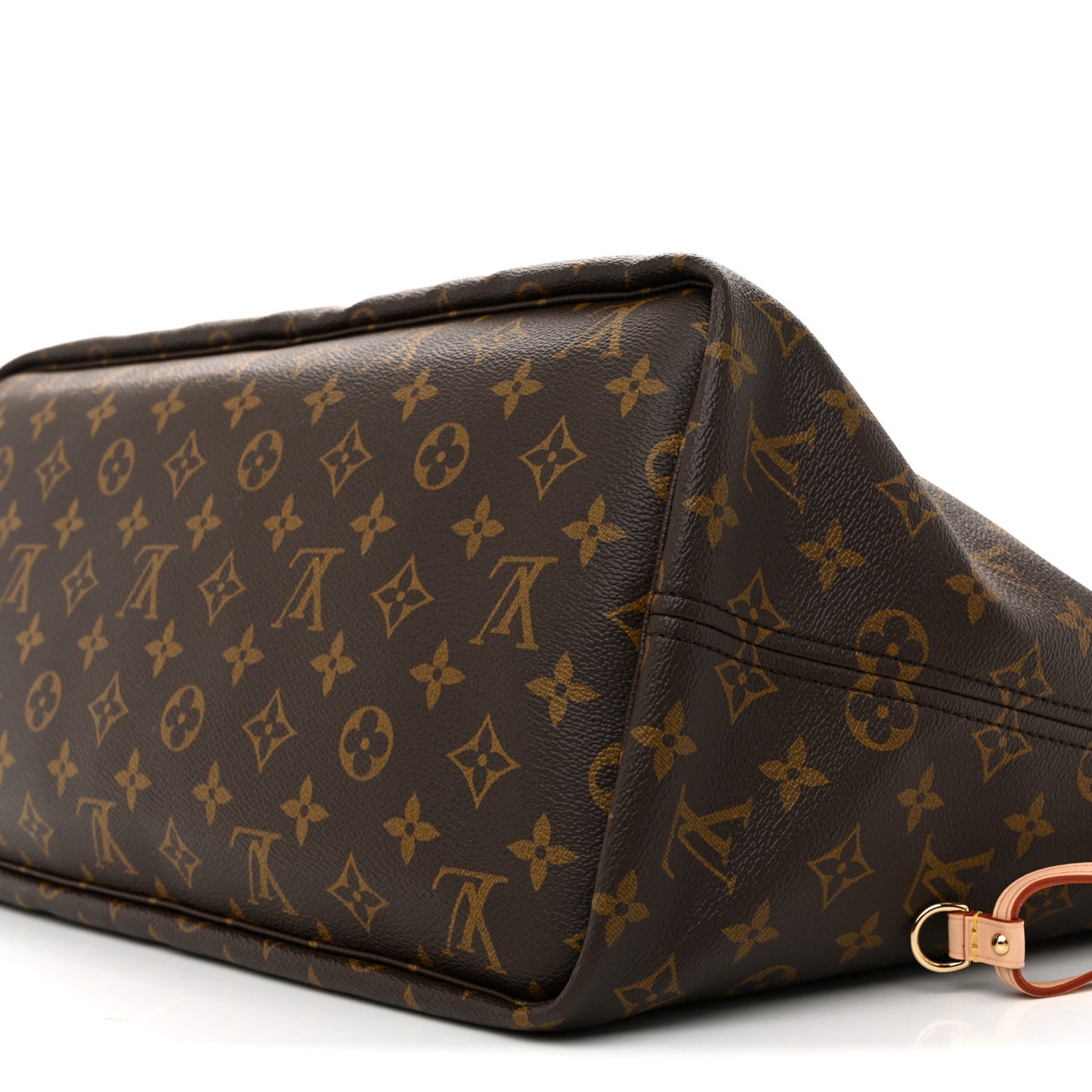 Monogram Stamped Inside Out Neverfull Bandouliere GM Beige
