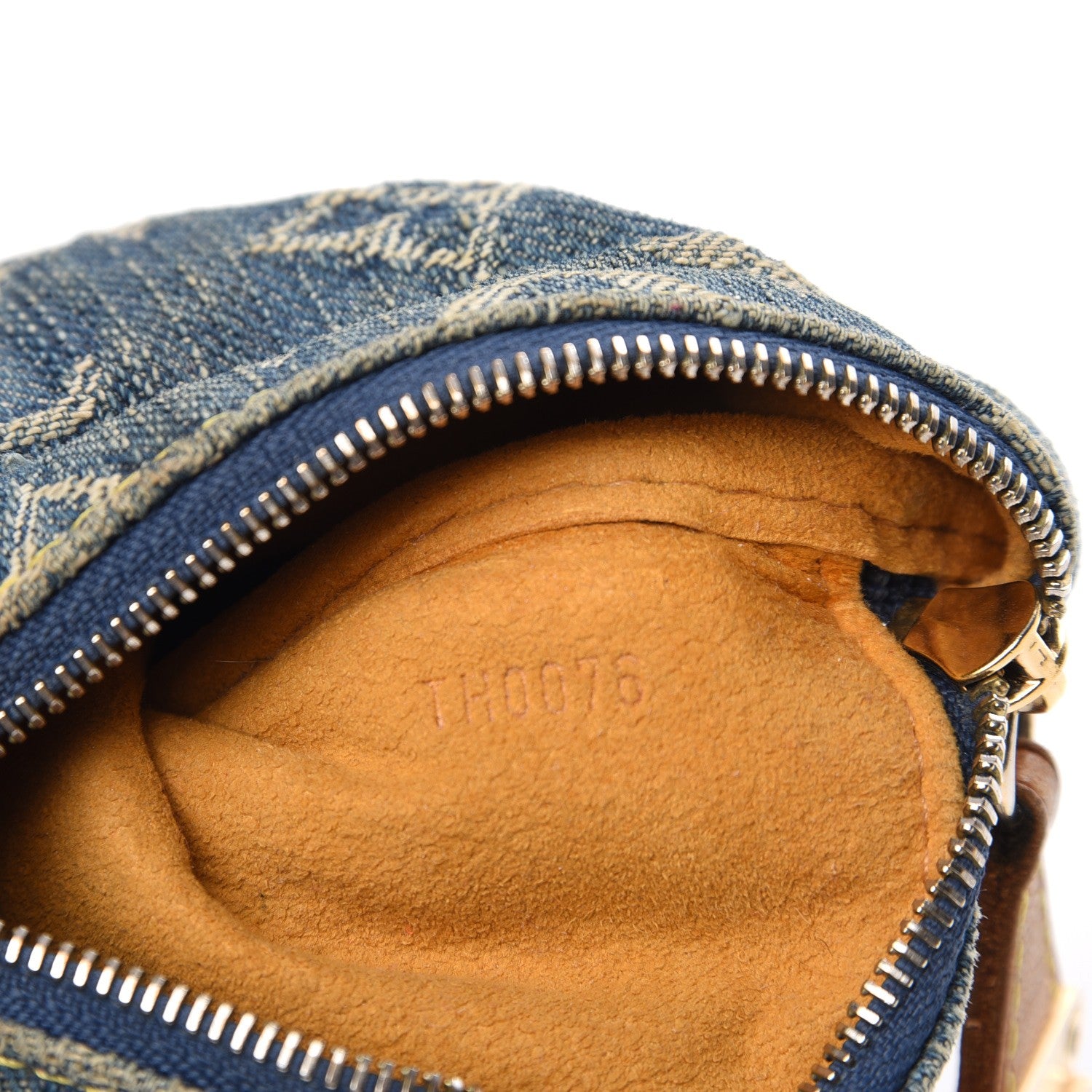 Louis Vuitton Monogram Denim Pochette Speedy PM Key Holder Blue 7 of 7