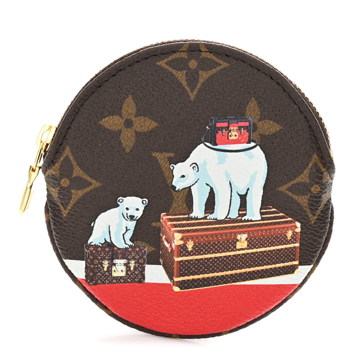 Monogram 2017 Christmas Animation Round Coin Purse