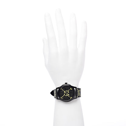 Gucci PVD Stainless Steel Canvas 38mm G-Timeless GucciGhost Quartz Watch Black 2 of 8