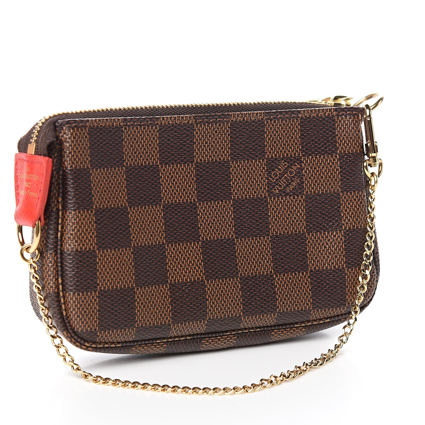 Damier Ebene 2019 Christmas Animation Mini Pochette Accessories Red